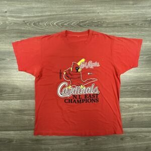 Vintage St Louis Cardinals Shirt Mens Medium MLB Baseball 1985 NL Champions 80s
